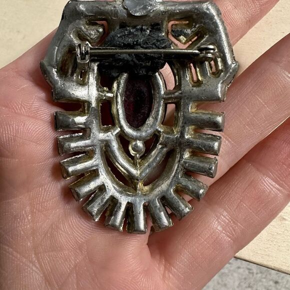 Vintage Art Deco Era Exquisite Detailed As Is Brooch - Picture 5 of 10